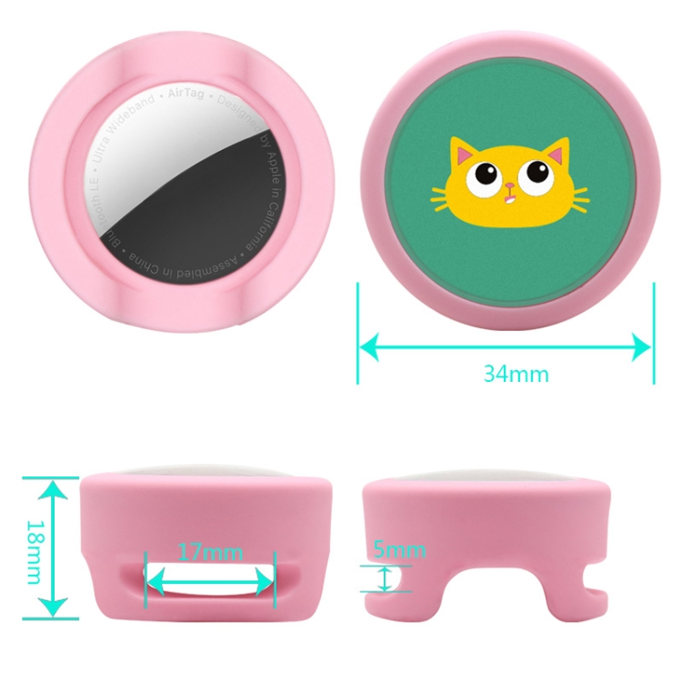 Cat Collar Shockproof Protective Case For AirTag(Pink) Cat Collar Shockproof Protective Case For AirTag(Pink)