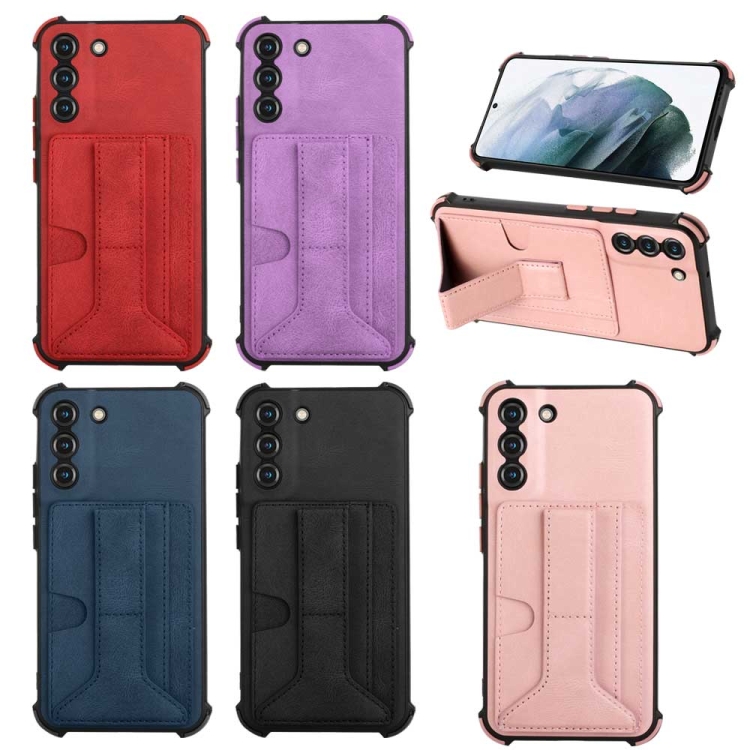 For Samsung Galaxy S22+ 5G Dream Holder Card Bag Shockproof Phone Case(Red) For Samsung Galaxy S22+ 5G Dream Holder Card Bag Shockproof Phone Case(Red)