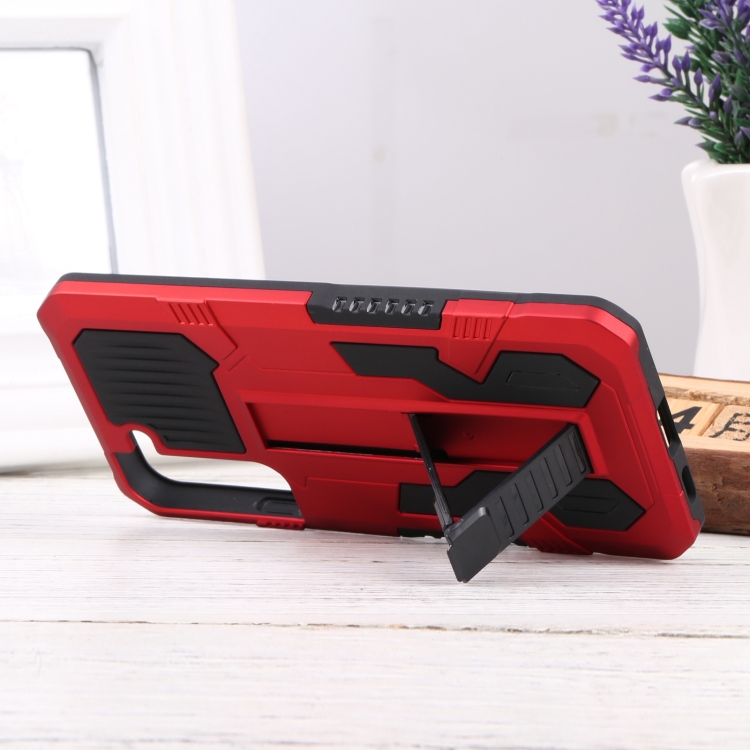 For Samsung Galaxy S22+ 5G Vanguard Lanyard Kickstand TPU + PC Phone Case(Red) For Samsung Galaxy S22+ 5G Vanguard Lanyard Kickstand TPU + PC Phone Case(Red)