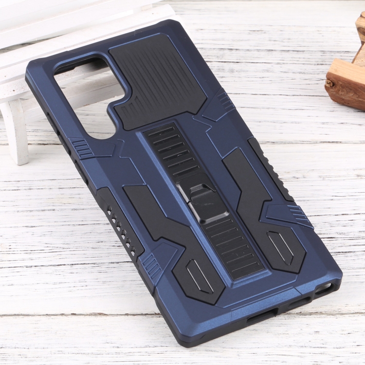 For Samsung Galaxy S22 Ultra 5G Vanguard Lanyard Kickstand TPU + PC Phone Case(Blue) For Samsung Galaxy S22 Ultra 5G Vanguard Lanyard Kickstand TPU + PC Phone Case(Blue)