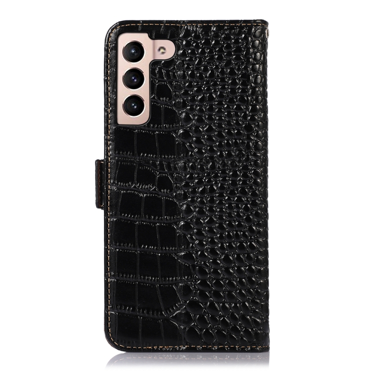 For Samsung Galaxy S22+ 5G Crocodile Top Layer Cowhide Leather Phone Case(Black) For Samsung Galaxy S22+ 5G Crocodile Top Layer Cowhide Leather Phone Case(Black)