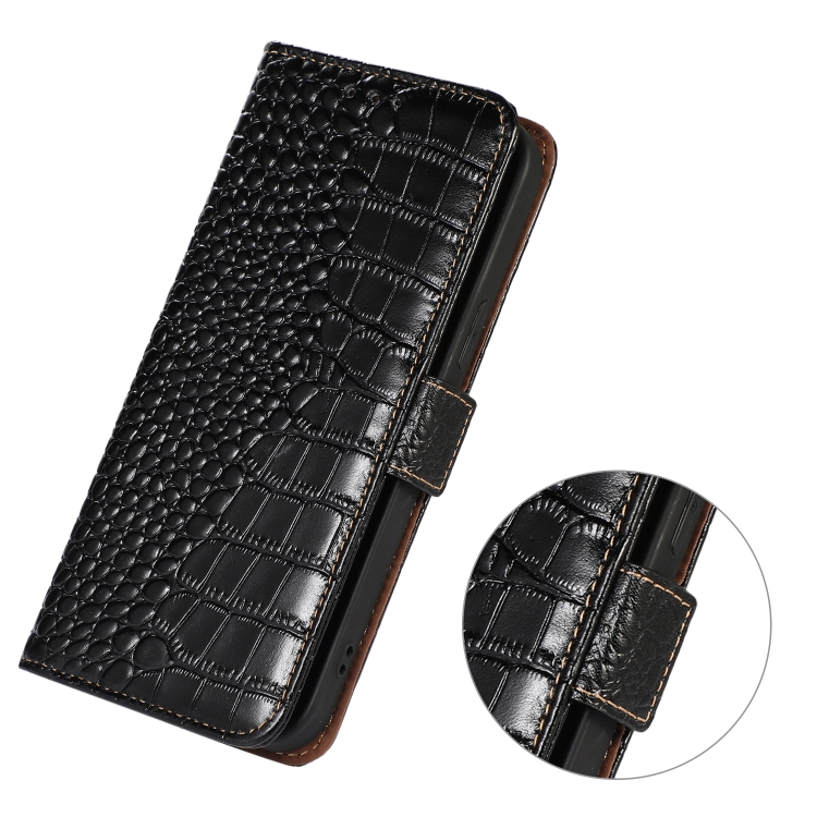 For Samsung Galaxy S22+ 5G Crocodile Top Layer Cowhide Leather Phone Case(Black) For Samsung Galaxy S22+ 5G Crocodile Top Layer Cowhide Leather Phone Case(Black)