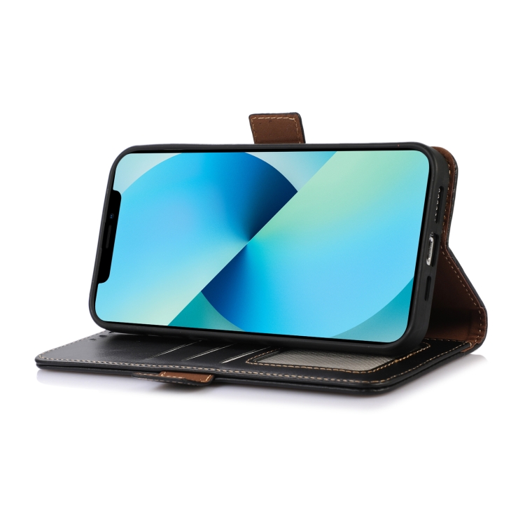 For Samsung Galaxy S22 5G Crazy Horse Top Layer Cowhide Leather Phone Case(Black) For Samsung Galaxy S22 5G Crazy Horse Top Layer Cowhide Leather Phone Case(Black)