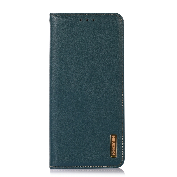For Samsung Galaxy S22 5G KHAZNEH Nappa Top Layer Cowhide Leather Phone Case(Green) For Samsung Galaxy S22 5G KHAZNEH Nappa Top Layer Cowhide Leather Phone Case(Green)