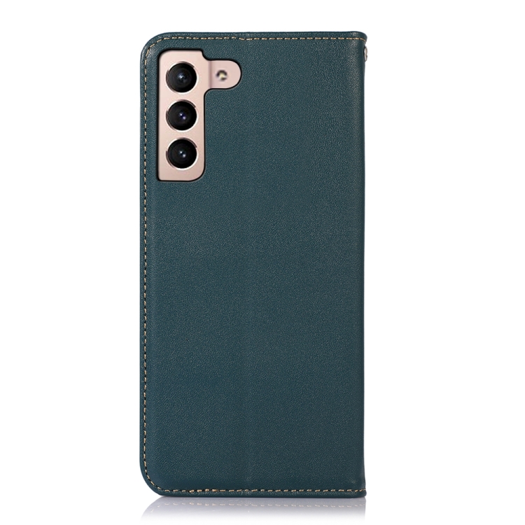 For Samsung Galaxy S22 5G KHAZNEH Nappa Top Layer Cowhide Leather Phone Case(Green) For Samsung Galaxy S22 5G KHAZNEH Nappa Top Layer Cowhide Leather Phone Case(Green)