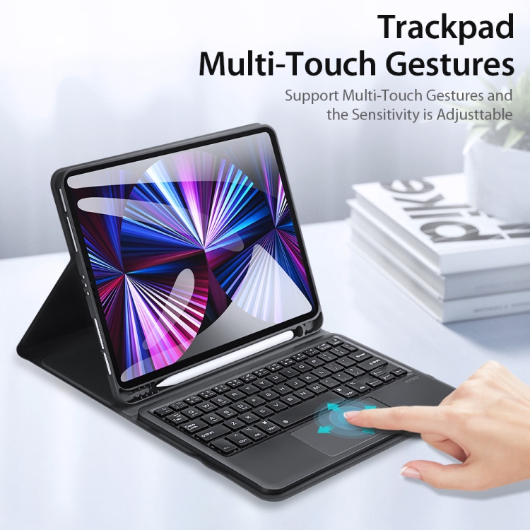 DUX DUCIS Bluetooth Keyboard Leather Case with Touchpad & Smart Sleep Function For iPad Air 4/5 / iPad Pro 11 2018/2020/2021/2022(Black) DUX DUCIS Bluetooth Keyboard Leather Case with Touchpad & Smart Sleep Function For iPad Air 4/5 / iPad Pro 11 2018/2020/2021/2022(Black)