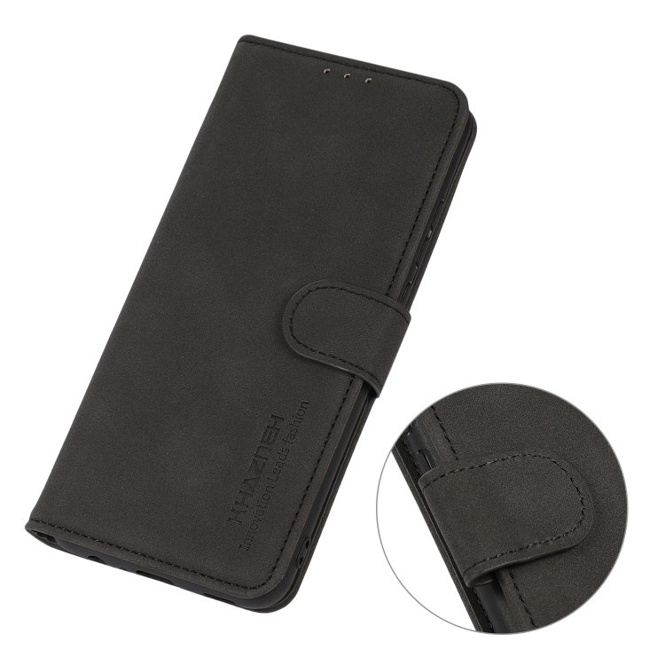 For Samsung Galaxy S22 5G KHAZNEH Matte Texture Leather Phone Case(Black) For Samsung Galaxy S22 5G KHAZNEH Matte Texture Leather Phone Case(Black)