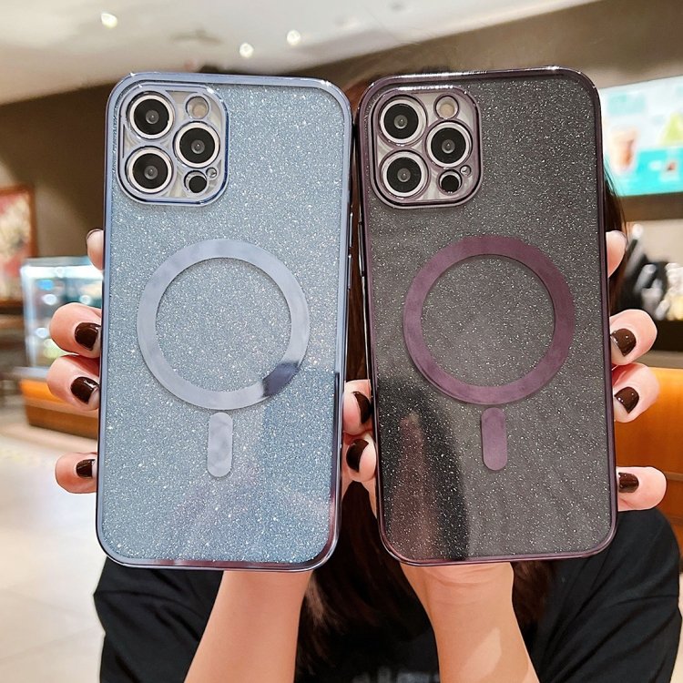 Electroplating Magsafe Magnetic Glitter Powder Phone Case For iPhone 11(Transparent) Electroplating Magsafe Magnetic Glitter Powder Phone Case For iPhone 11(Transparent)