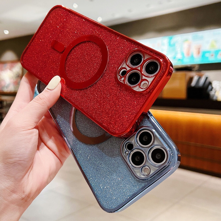 Electroplating Magsafe Magnetic Glitter Powder Phone Case For iPhone 11(Transparent) Electroplating Magsafe Magnetic Glitter Powder Phone Case For iPhone 11(Transparent)