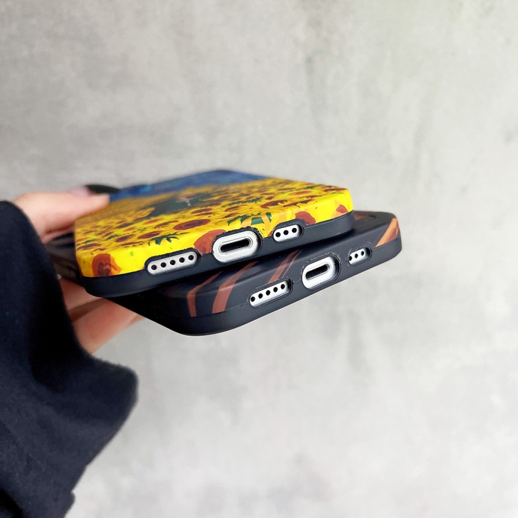 Oil Painting TPU Phone Case For iPhone 12(Sunflower) Oil Painting TPU Phone Case For iPhone 12(Sunflower)
