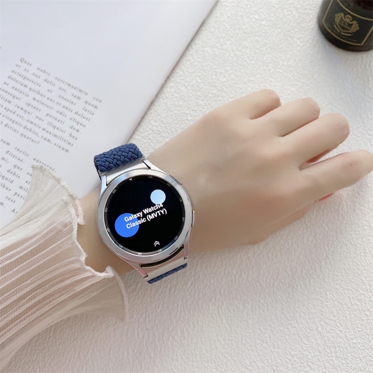 Samsung Galaxy Watch4 40mm / 44mm調整可能な織物バンド（黒）