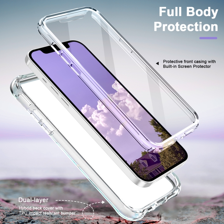 For iPhone 12 mini 360 Full Body Painted Phone Case (Marble L14)