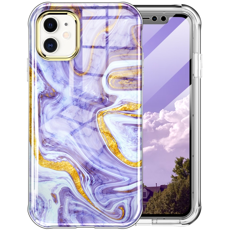For iPhone 11 360 Full Body Painted Phone Case (Marble L14) For iPhone 11 360 Full Body Painted Phone Case (Marble L14)