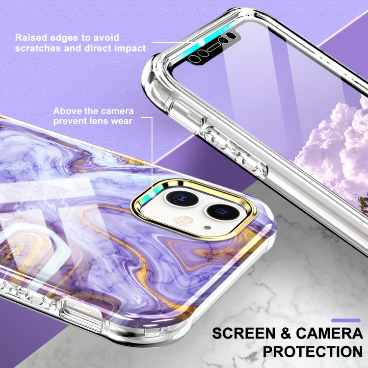 For iPhone 11 360 Full Body Painted Phone Case (Marble L14) For iPhone 11 360 Full Body Painted Phone Case (Marble L14)