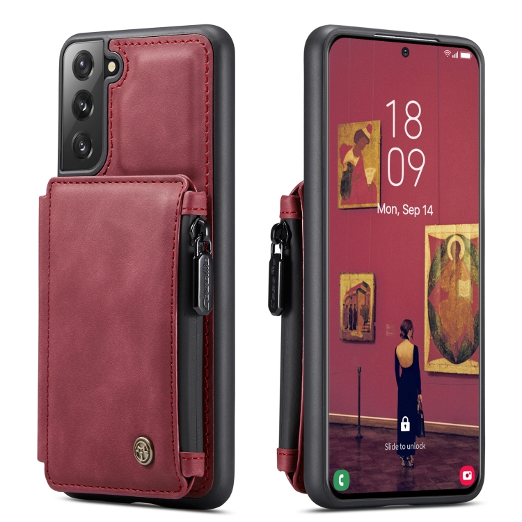 For Samsung Galaxy S22 CaseMe C20 Multifunctional Leather Phone Case(Dark Red) For Samsung Galaxy S22 CaseMe C20 Multifunctional Leather Phone Case(Dark Red)