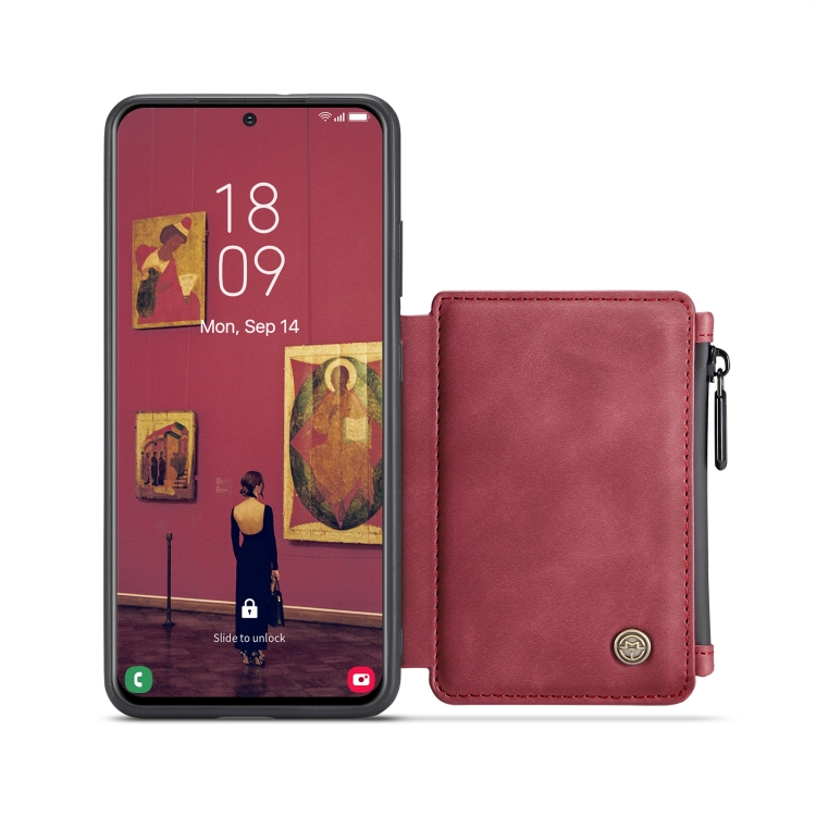 For Samsung Galaxy S22 CaseMe C20 Multifunctional Leather Phone Case(Dark Red) For Samsung Galaxy S22 CaseMe C20 Multifunctional Leather Phone Case(Dark Red)