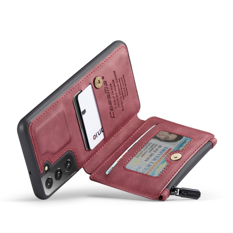 For Samsung Galaxy S22 CaseMe C20 Multifunctional Leather Phone Case(Dark Red) For Samsung Galaxy S22 CaseMe C20 Multifunctional Leather Phone Case(Dark Red)