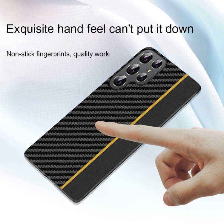 For Samsung Galaxy S22+ 5G Ultra-thin Carbon Fiber Texture Splicing Phone Case(Red) For Samsung Galaxy S22+ 5G Ultra-thin Carbon Fiber Texture Splicing Phone Case(Red)