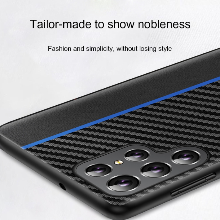 For Samsung Galaxy S22+ 5G Ultra-thin Carbon Fiber Texture Splicing Phone Case(Red) For Samsung Galaxy S22+ 5G Ultra-thin Carbon Fiber Texture Splicing Phone Case(Red)