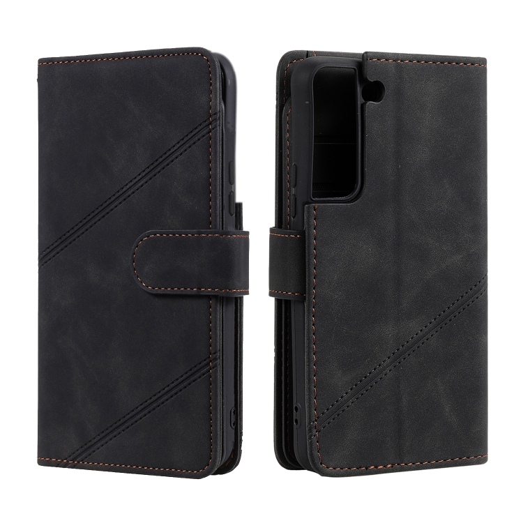 For Samsung Galaxy S22+ 5G Skin Feel Card Slot Leather Phone Case(Black) For Samsung Galaxy S22+ 5G Skin Feel Card Slot Leather Phone Case(Black)