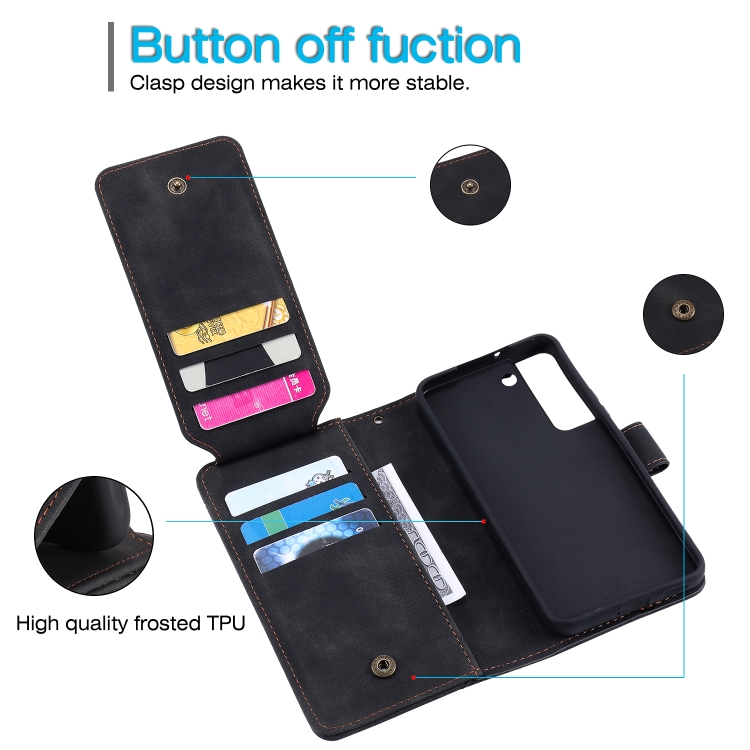 For Samsung Galaxy S22+ 5G Skin Feel Card Slot Leather Phone Case(Black) For Samsung Galaxy S22+ 5G Skin Feel Card Slot Leather Phone Case(Black)