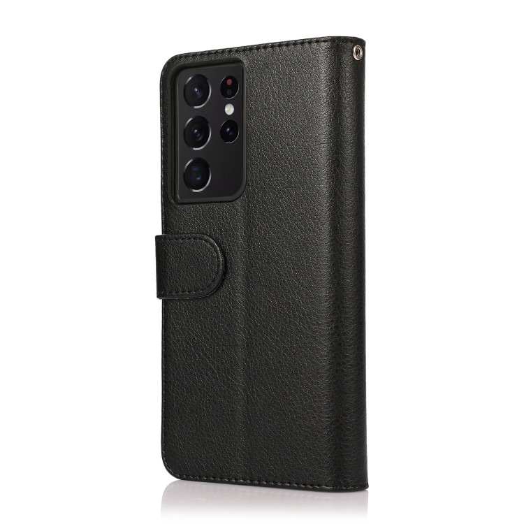 For Samsung Galaxy S21 Ultra 5G Microfiber Zipper Horizontal Flip Leather Case(Black) For Samsung Galaxy S21 Ultra 5G Microfiber Zipper Horizontal Flip Leather Case(Black)