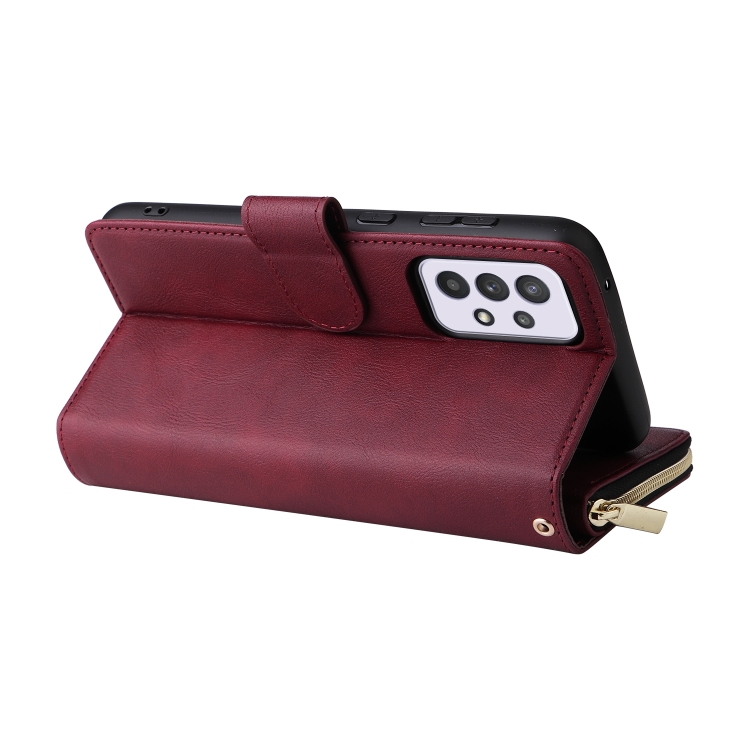 Custodia Portafoglio In Pelle PU Con Supporto Per IPhone XS Max 6.5'' - Rossa