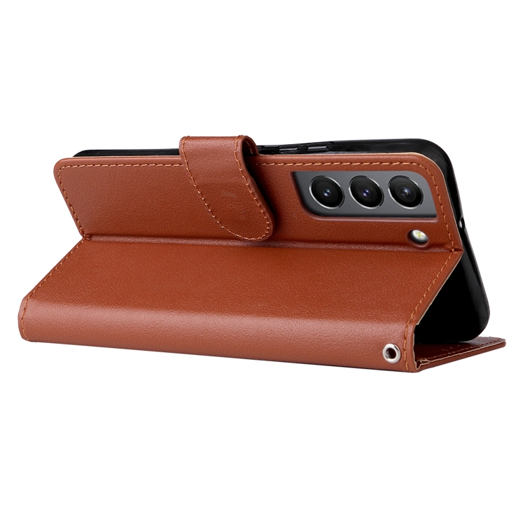 For Samsung Galaxy S22 5G 3 Card Slots Multifunctional Leather Phone Case(Brown) For Samsung Galaxy S22 5G 3 Card Slots Multifunctional Leather Phone Case(Brown)