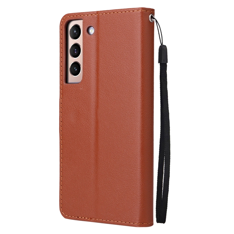 For Samsung Galaxy S22+ 5G 3 Card Slots Multifunctional Leather Phone Case(Brown) For Samsung Galaxy S22+ 5G 3 Card Slots Multifunctional Leather Phone Case(Brown)