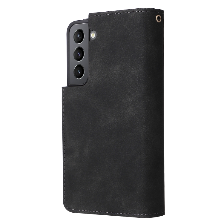 For Samsung Galaxy S22+ 5G Multifunctional Frosted Zipper Wallet Leather Phone Case(Black) For Samsung Galaxy S22+ 5G Multifunctional Frosted Zipper Wallet Leather Phone Case(Black)
