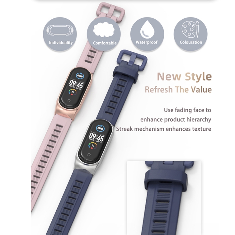 สำหรับ Xiaomi Mi Band 6/5/4/3 Mijobs แบนด์ Silicone Watch Band, Style ...