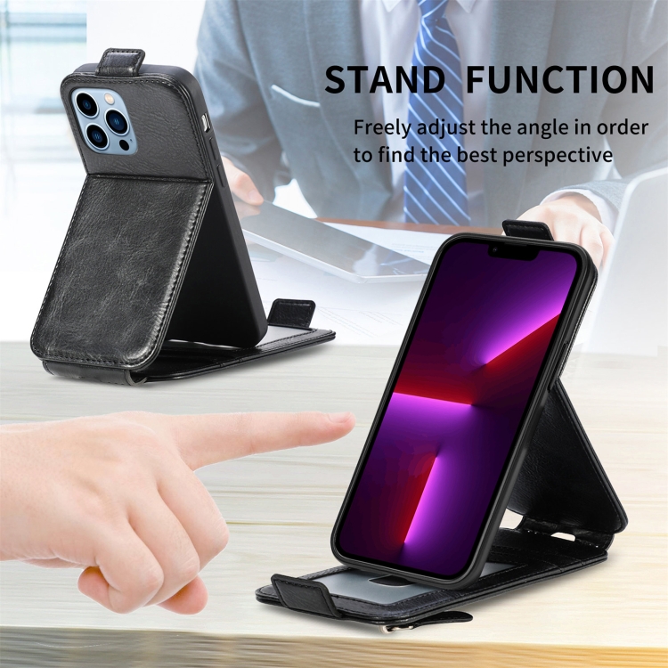Zipper Wallet Vertical Flip Leather Phone Case For iPhone 11 Pro(Black)