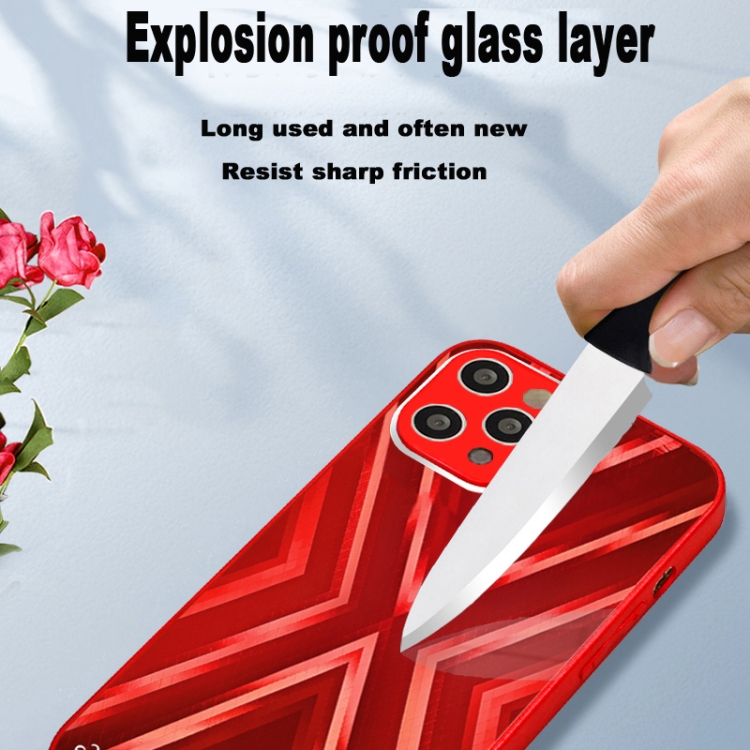 For iPhone 11 Pro 9XA Texture TPU + Tempered Glass Phone Case (Red) For iPhone 11 Pro 9XA Texture TPU + Tempered Glass Phone Case (Red)