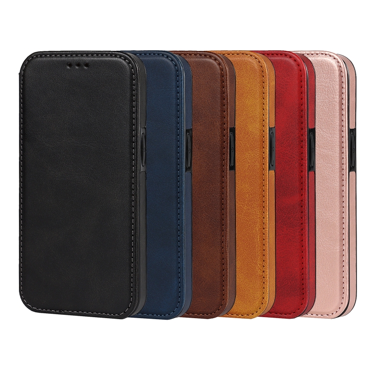For iPhone SE 2022 / SE 2020 / 8 / 7 Knight Magnetic Suction Leather Phone Case(Black)