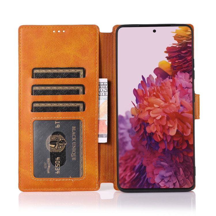 For Samsung Galaxy S21 Ultra 5G Shockproof PU + TPU Leather Phone Case(Khaki) For Samsung Galaxy S21 Ultra 5G Shockproof PU + TPU Leather Phone Case(Khaki)