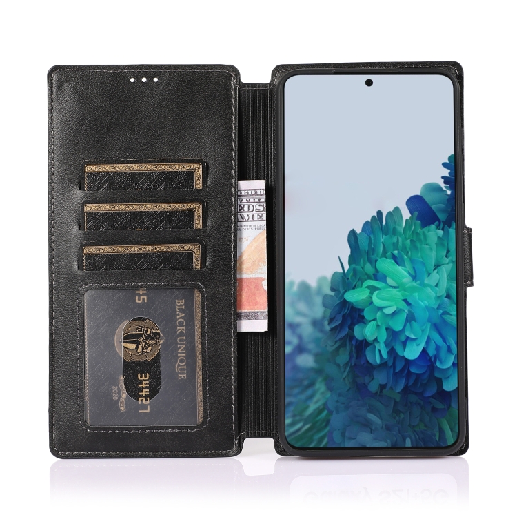For Samsung Galaxy S21 5G Shockproof PU + TPU Leather Phone Case(Black)
