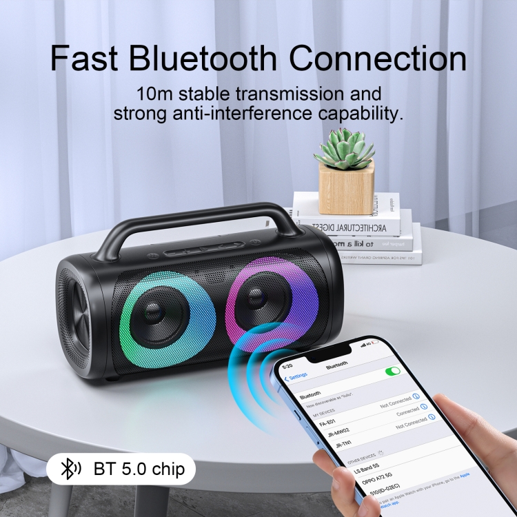 JOYROOM JR-MW02 40W Bluetooth Wireless Speaker with RGB Lights JOYROOM JR-MW02 40W Bluetooth Wireless Speaker with RGB Lights