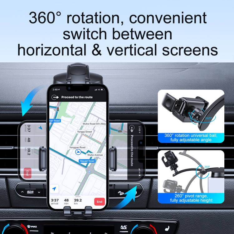 JOYROOM JR-ZS283 Car Mobile Phone Bending Rod Holder(Black) JOYROOM JR-ZS283 Car Mobile Phone Bending Rod Holder(Black)