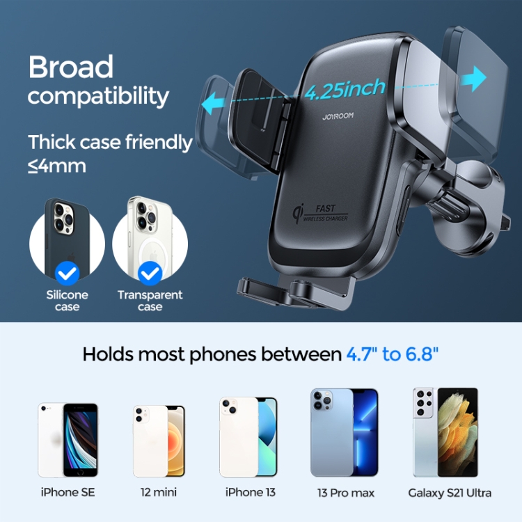JOYROOM JR-ZS243 Car Air Outlet Wireless Charger Mount Holder(Black) JOYROOM JR-ZS243 Car Air Outlet Wireless Charger Mount Holder(Black)
