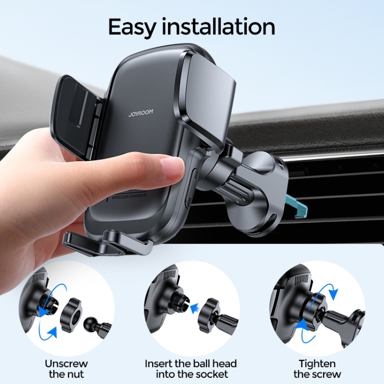 JOYROOM JR-ZS243 Car Air Outlet Wireless Charger Mount Holder(Black) JOYROOM JR-ZS243 Car Air Outlet Wireless Charger Mount Holder(Black)