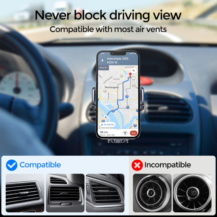 JOYROOM JR-ZS243 Car Air Outlet Wireless Charger Mount Holder(Black) JOYROOM JR-ZS243 Car Air Outlet Wireless Charger Mount Holder(Black)