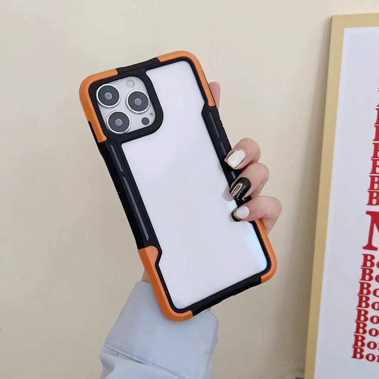 For iPhone 11 Pro Armor Acrylic 3 in 1 Phone Case (Orange) For iPhone 11 Pro Armor Acrylic 3 in 1 Phone Case (Orange)