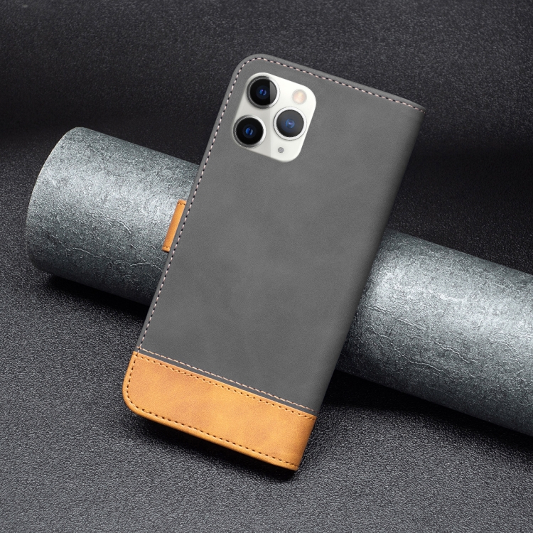 For iPhone 11 Pro BF11 Color Matching Skin Feel Leather Phone Case (Black) For iPhone 11 Pro BF11 Color Matching Skin Feel Leather Phone Case (Black)