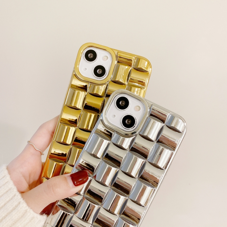 For iPhone 11 Pro Weave Texture Electroplated TPU Phone Case (Silver) For iPhone 11 Pro Weave Texture Electroplated TPU Phone Case (Silver)