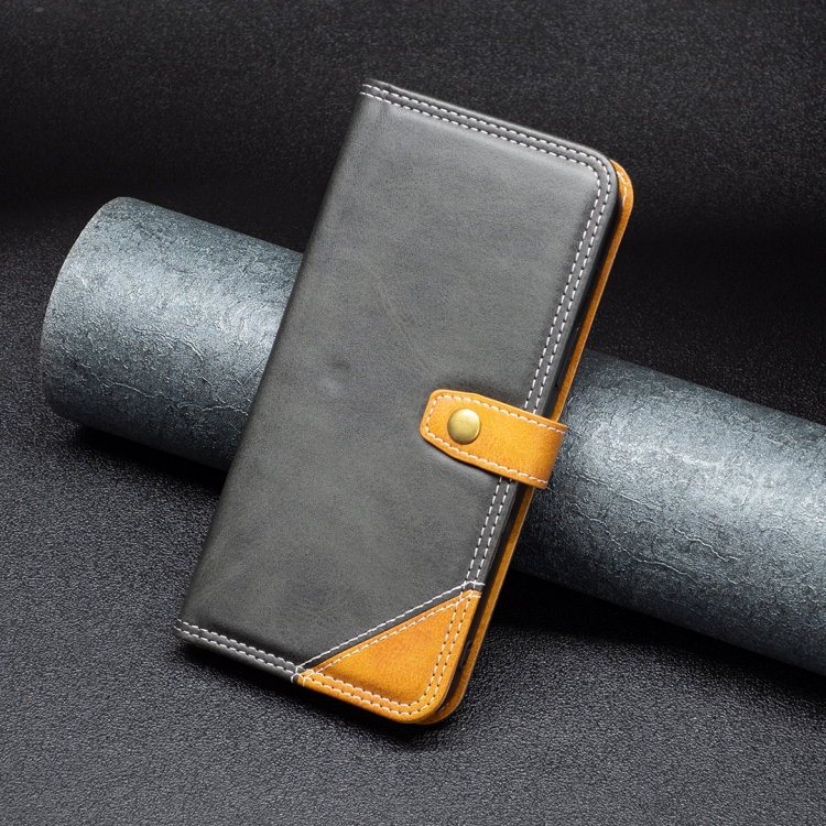 For Samsung Galaxy S22+ 5G Color Matching Double Sewing Thread Leather Phone Case(Black) For Samsung Galaxy S22+ 5G Color Matching Double Sewing Thread Leather Phone Case(Black)