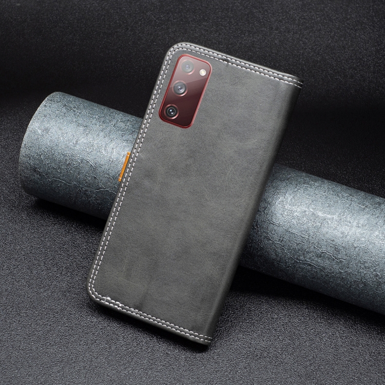 For Samsung Galaxy S20 FE Color Matching Double Sewing Thread Leather Phone Case(Black) For Samsung Galaxy S20 FE Color Matching Double Sewing Thread Leather Phone Case(Black)