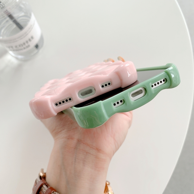 For iPhone 11 Candy Color Elegant Rhombic Texture TPU Phone Case (Dark Green) For iPhone 11 Candy Color Elegant Rhombic Texture TPU Phone Case (Dark Green)
