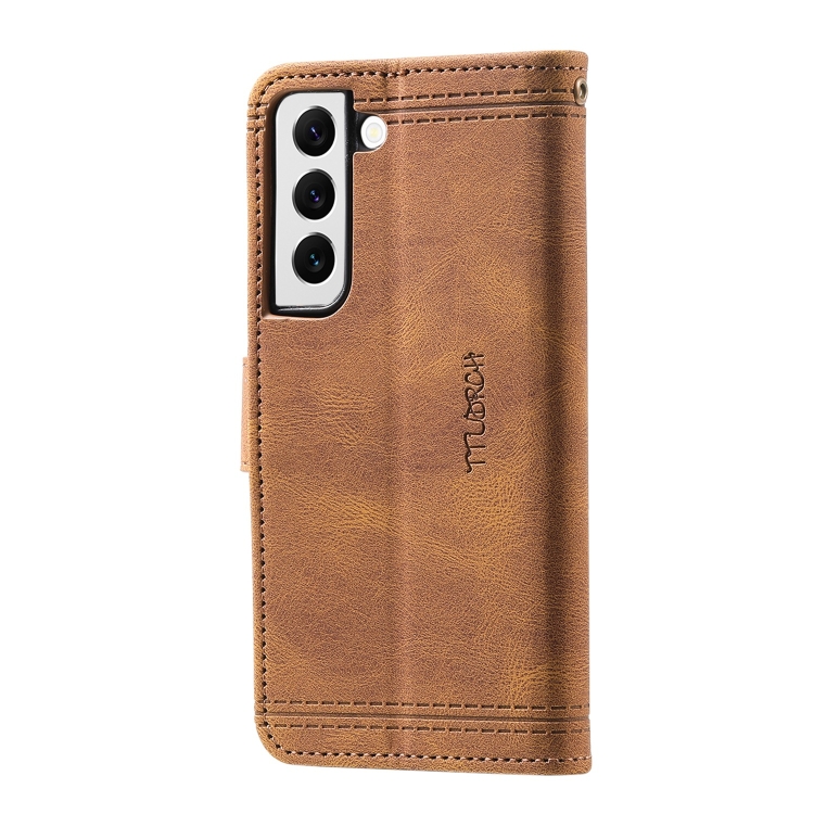 For Samsung Galaxy S21 5G Splicing Leather Phone Case(Brown) For Samsung Galaxy S21 5G Splicing Leather Phone Case(Brown)