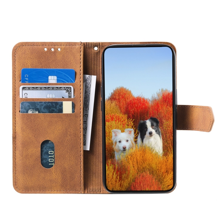 For Samsung Galaxy S21 5G Splicing Leather Phone Case(Brown) For Samsung Galaxy S21 5G Splicing Leather Phone Case(Brown)