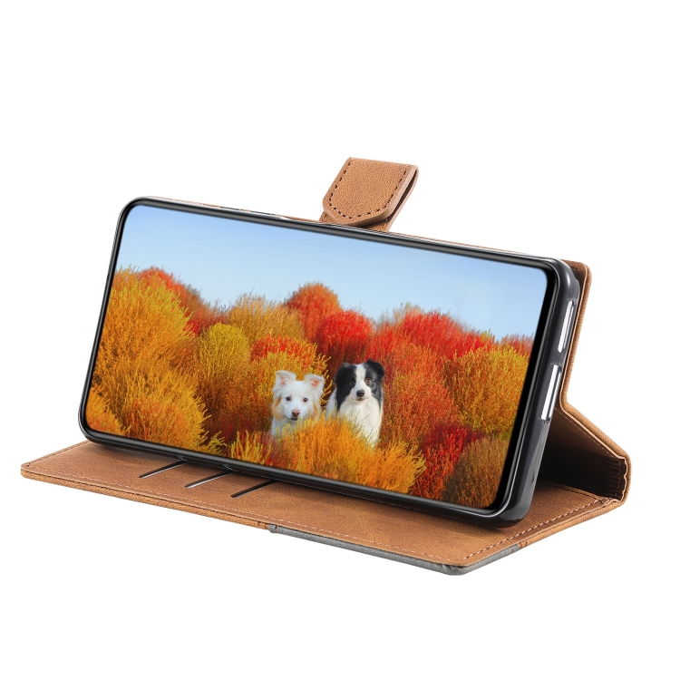 For Samsung Galaxy S21 Ultra 5G Splicing Leather Phone Case(Brown) For Samsung Galaxy S21 Ultra 5G Splicing Leather Phone Case(Brown)